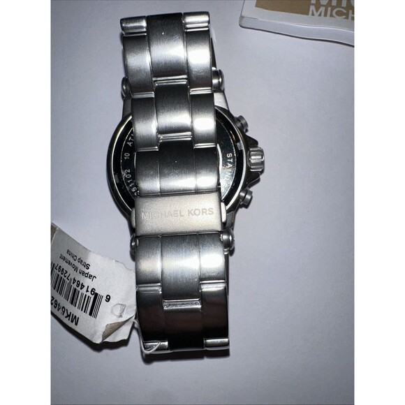 NWT MICHAEL KORS BEL AIRE SILVER TONE CHRONOGRAPH BRACELET WATCH MK5462 With Box - Picture 4 of 16
